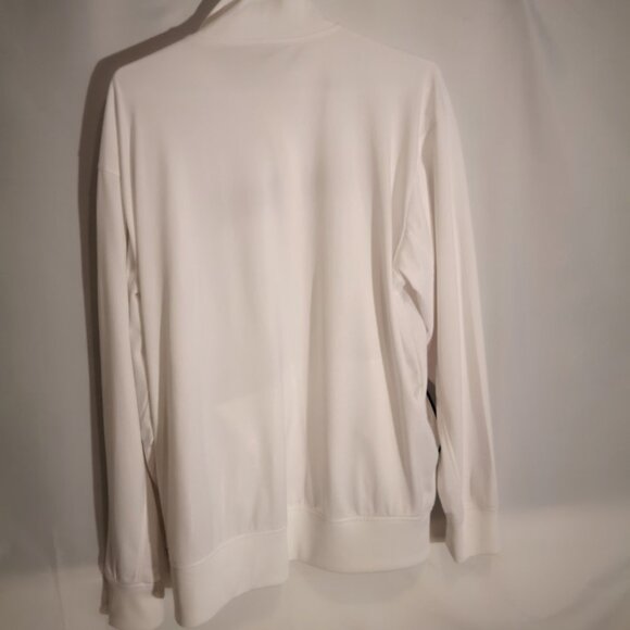 Reebok Play Dry White w/ Black Men's Size Large Full Zip Athletic Jacket - Picture 2 of 5